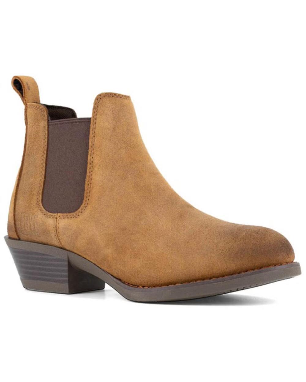 NEW FRYE women's saftey crafted chelsea work boot in dark brown